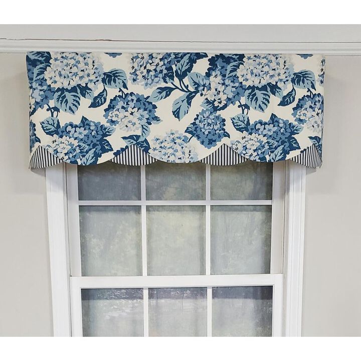 RLF Home Luxurious Modern Design Classic Summer Wind Petticoat Style Window Valance 50" x 15" Black