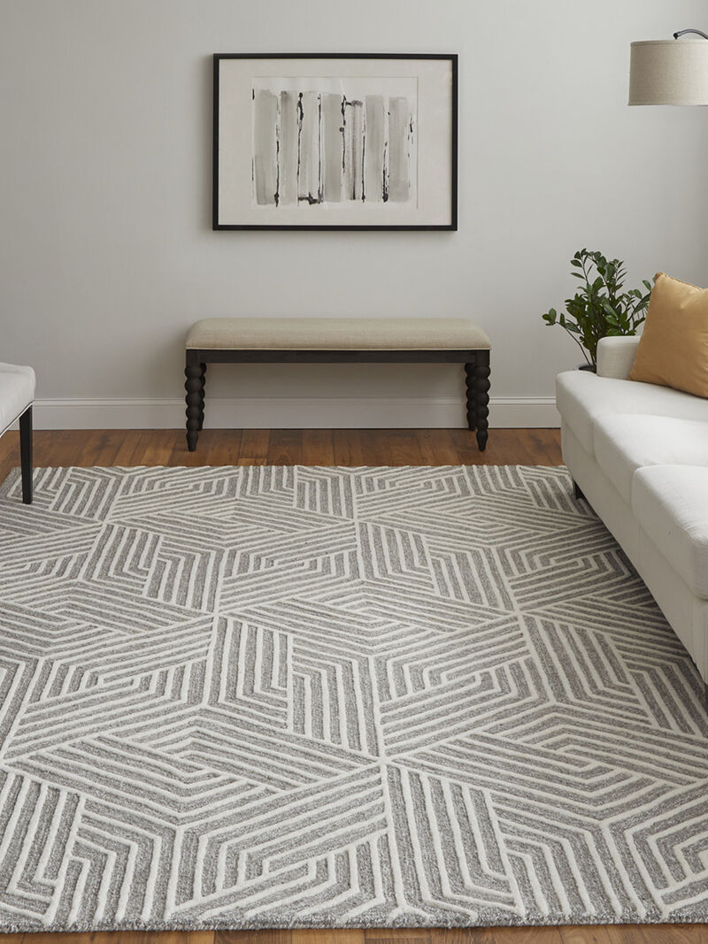 Lytton T8010 Gray/Cream 9'6" x 13'6" Rug By Thom Filcia