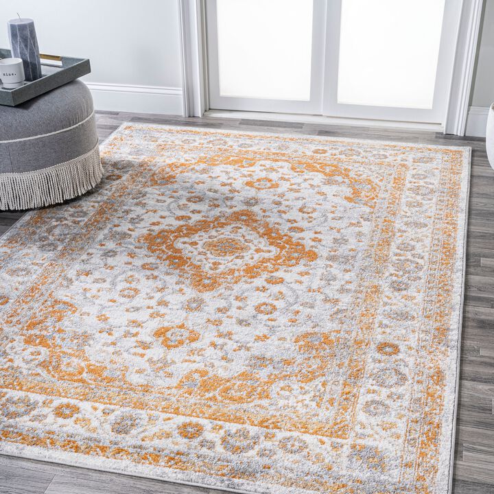 Indhira Ornate Medallion Persian Area Rug