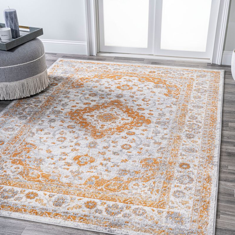 Indhira Ornate Medallion Persian Area Rug