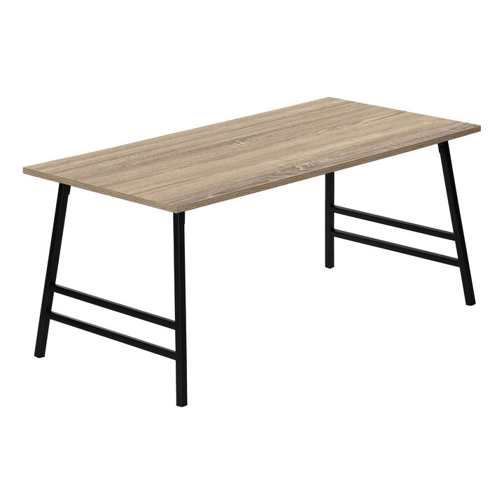 Monarch Specialties I 3792 Coffee Table, Accent, Cocktail, Rectangular, Living Room, 40"L, Metal, Laminate, Brown, Black, Contemporary, Modern