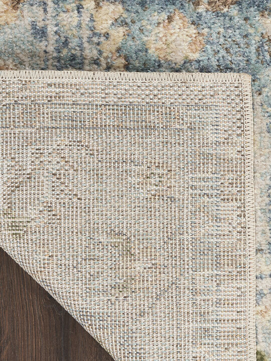 Astra Machine Washable ASW12 Beige/Blue 7'10" x 10' Rug