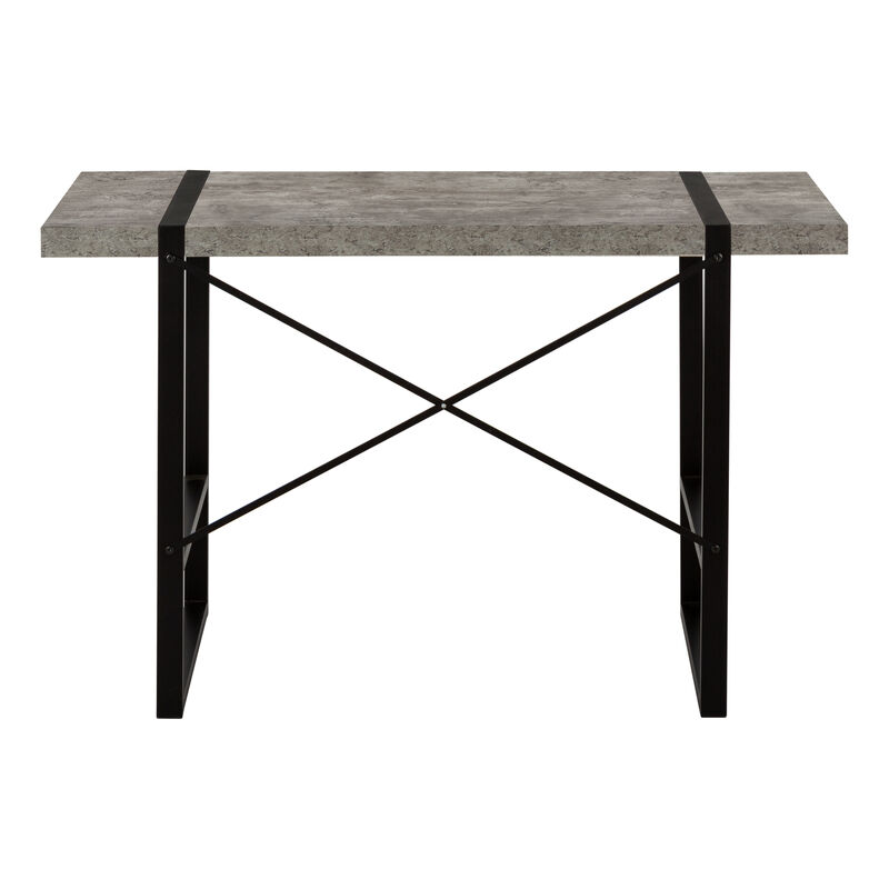 Monarch Specialties I 7661 Computer Desk, Home Office, Laptop, 48"L, Work, Metal, Laminate, Grey, Black, Contemporary, Modern