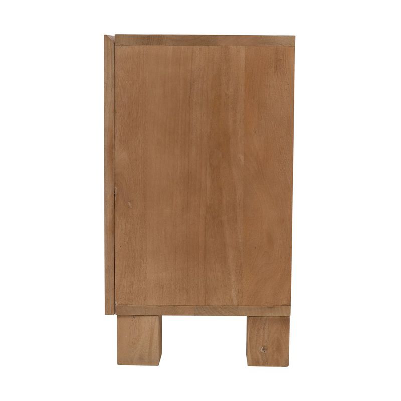 Jofran Sequoia 62 Modern Rustic Solid Wood Four Door Sideboard Storage Cabinet