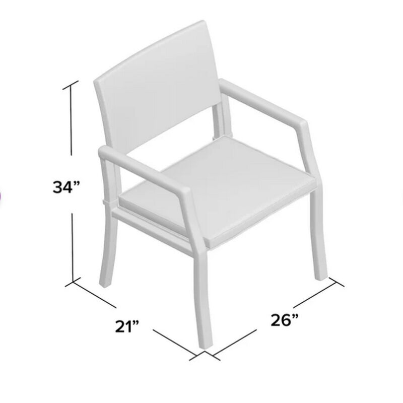 Roeh Outdoor Dining Chair Set of 2, Contemporary Wicker and Brown Fabric