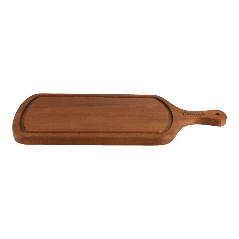 Wood 19" x 9" Rectangular Brown Wood Serving