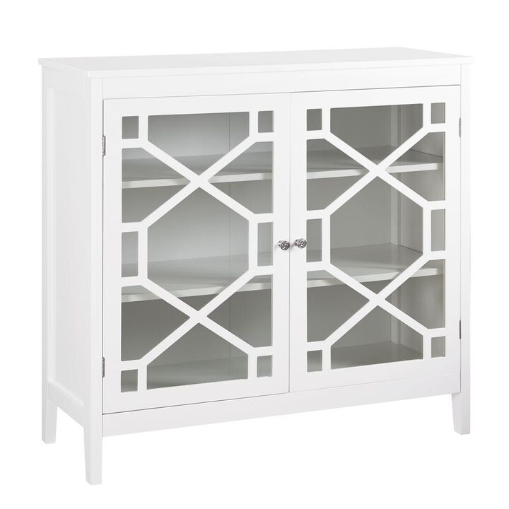 Linon Fetti White Large Cabinet