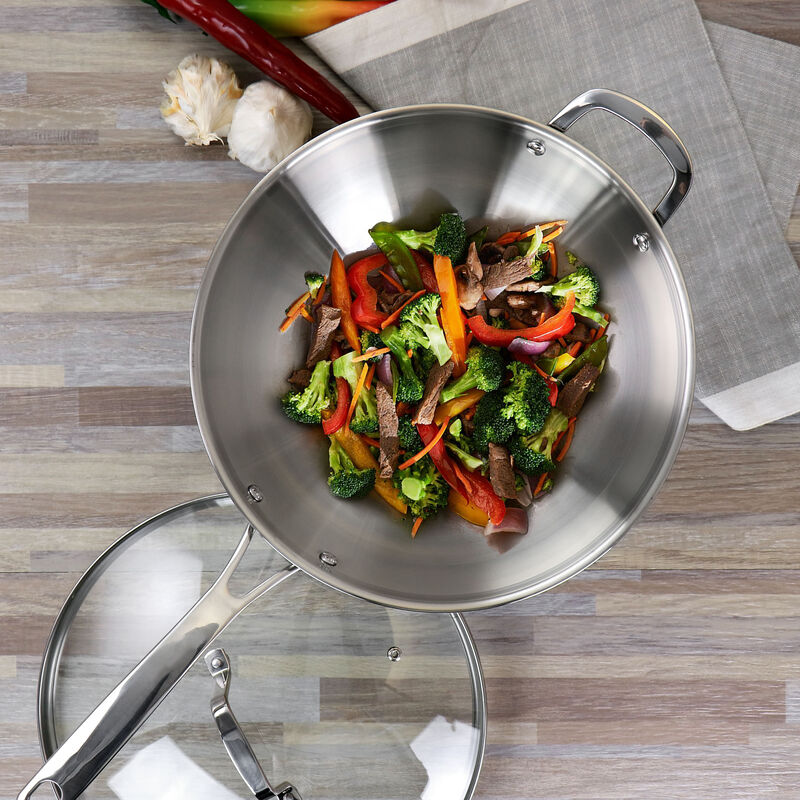 Martha Stewart Stainless Steel Essential 12 Inch Pan with Lid