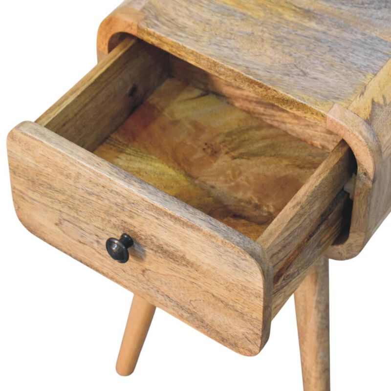 Artisan Furniture Solid Wood Avora Mini Oak-ish Nightstand with 1 drawer