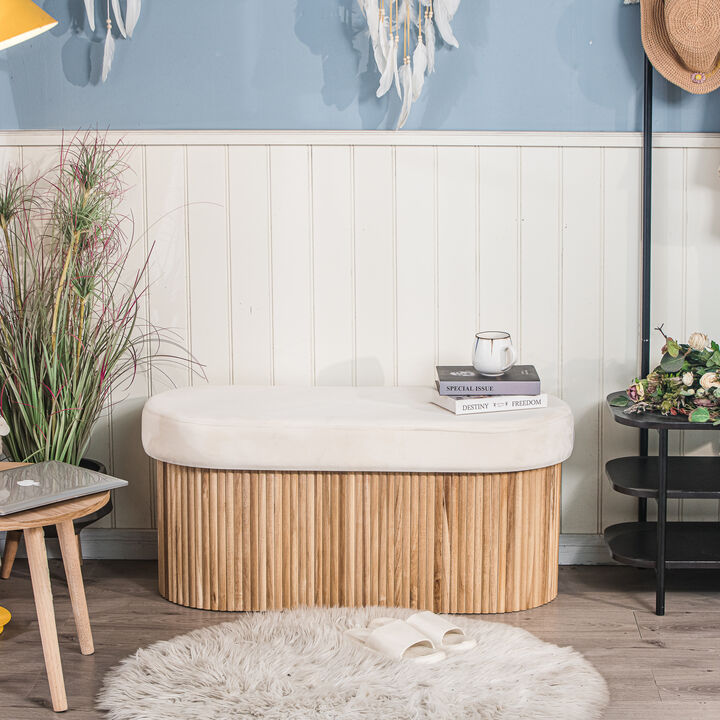 Scandinavian Design Bench with Storage