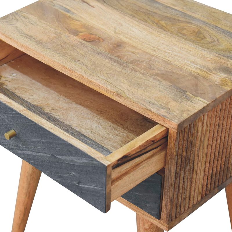 Artisan Furniture Slade 2 Drawer Oak-ish Solid Wood Nightstand