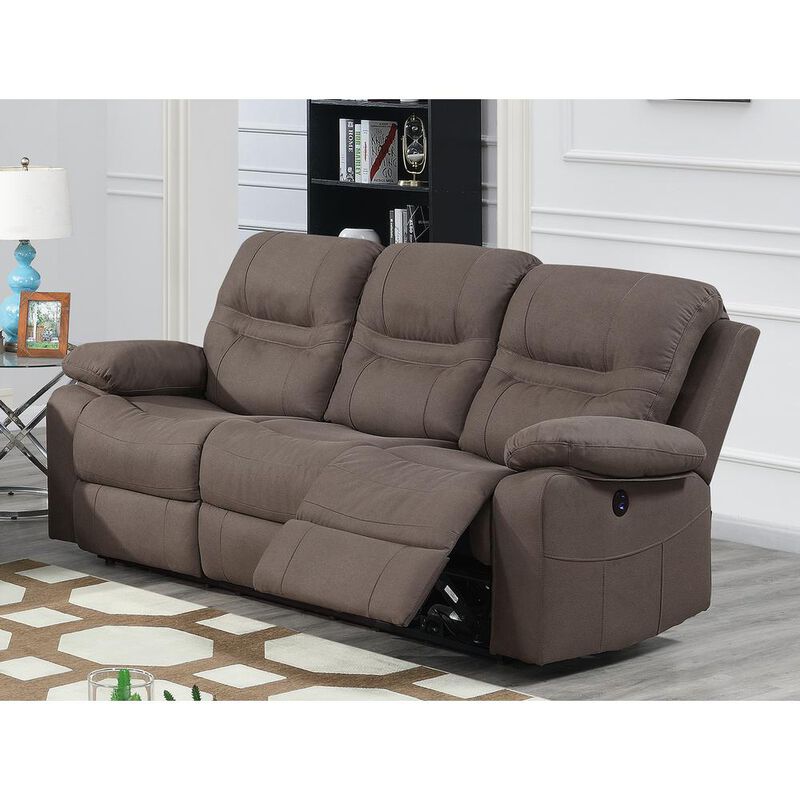 Poundex Power Motion Sofa-Slate Blue