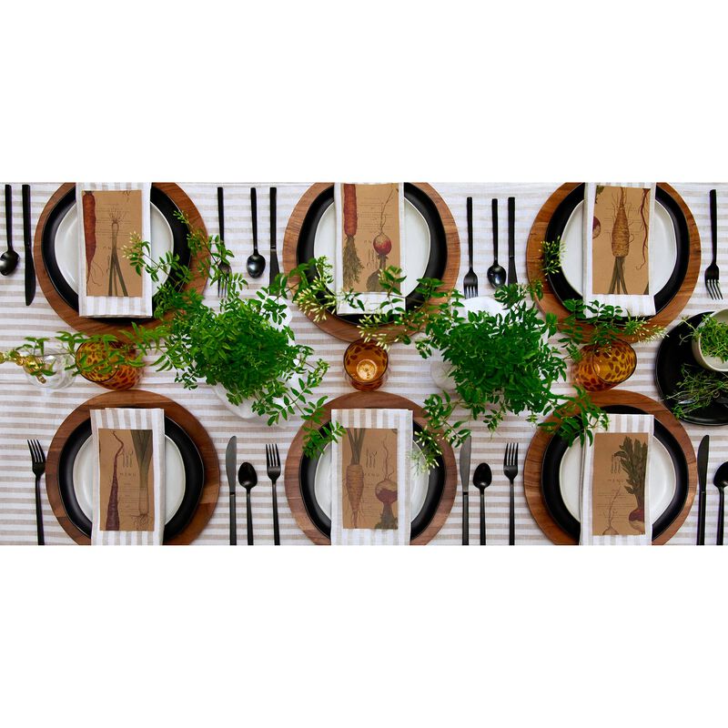 Solino Home 100% Pure Linen Tablecloth | Amalfi Stripe