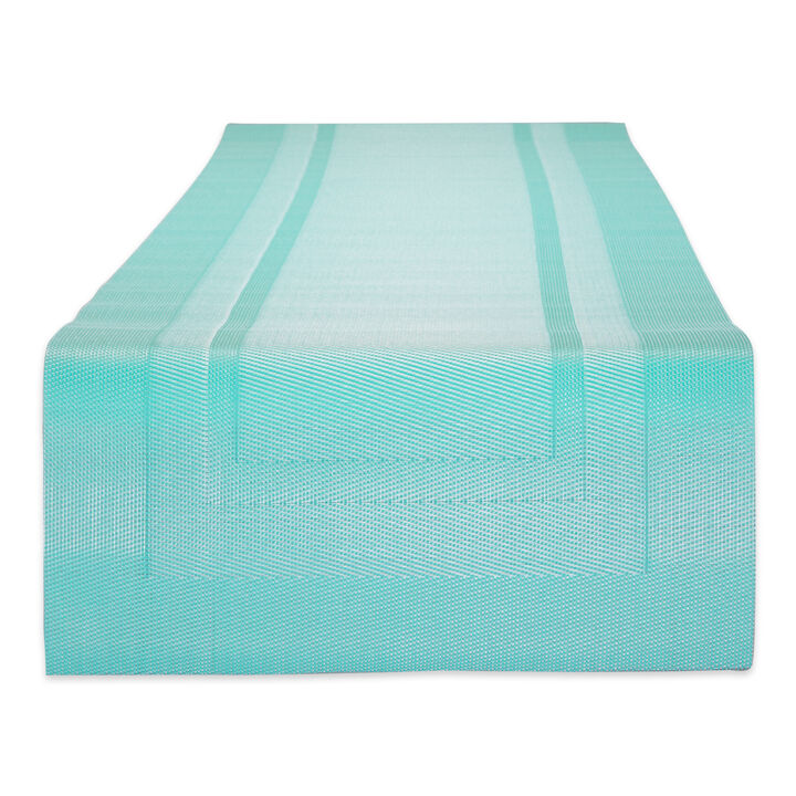 14" x 72" Aqua Blue Doubleframe Table Runner