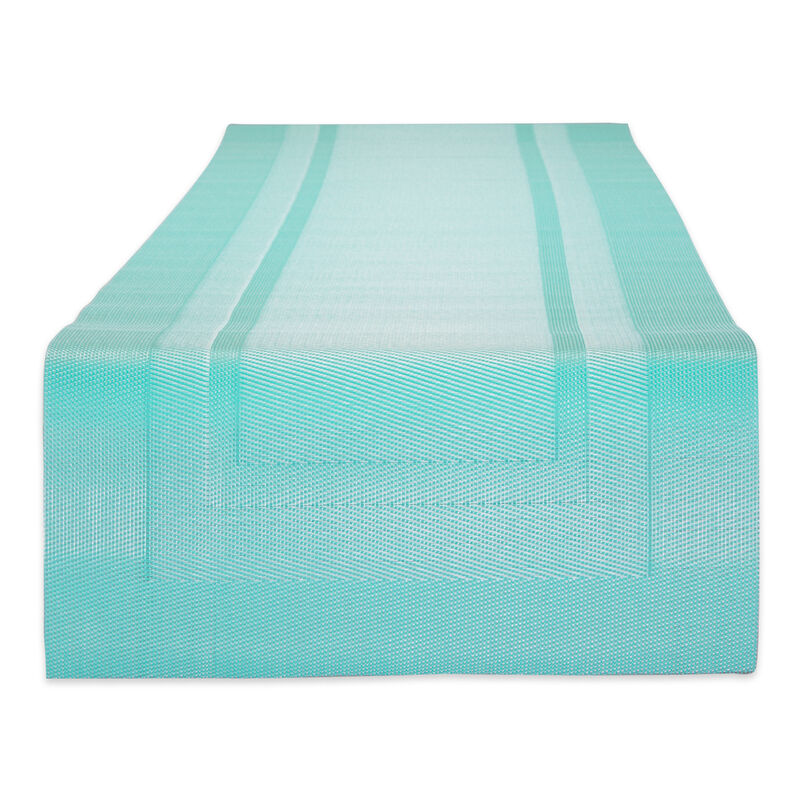 14" x 72" Aqua Blue Doubleframe Table Runner