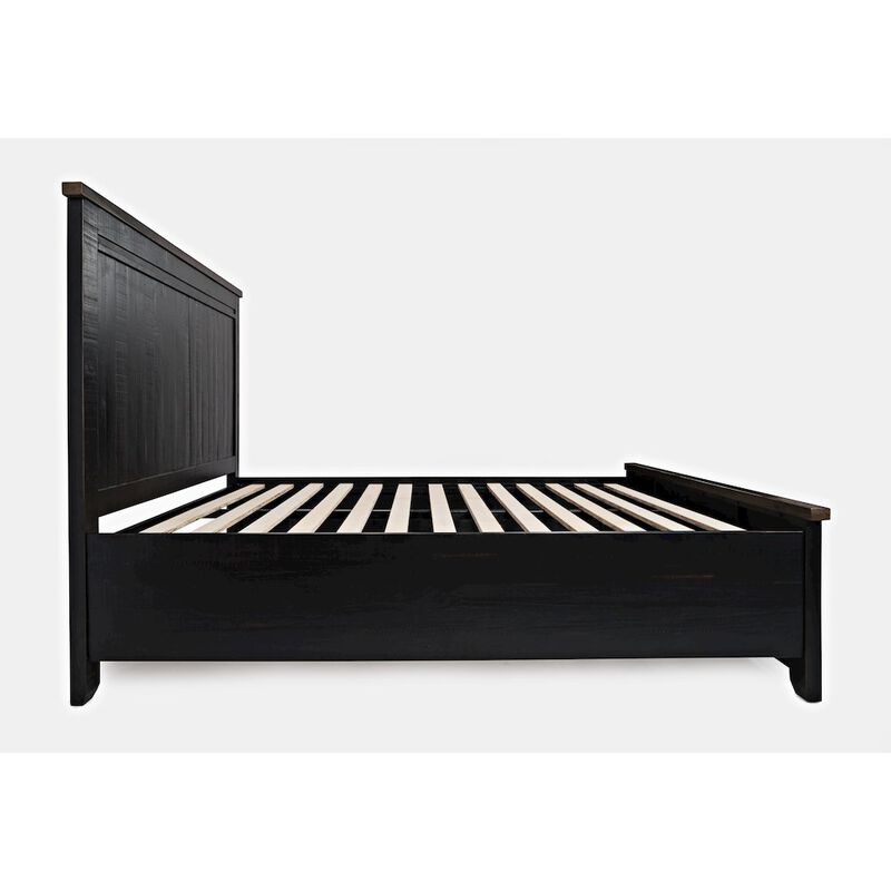 Jofran Madison County Rustic Reclaimed Pine Farmhouse King Panel Bed