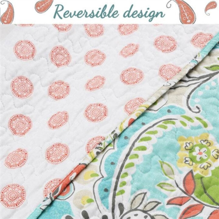 Vintage Paisley Floral 4-Piece Daybed Cover Set – Elegant Lightweight Bedding