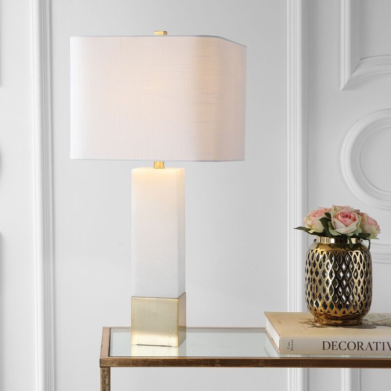 Jeffrey Metal/Marble LED Table Lamp