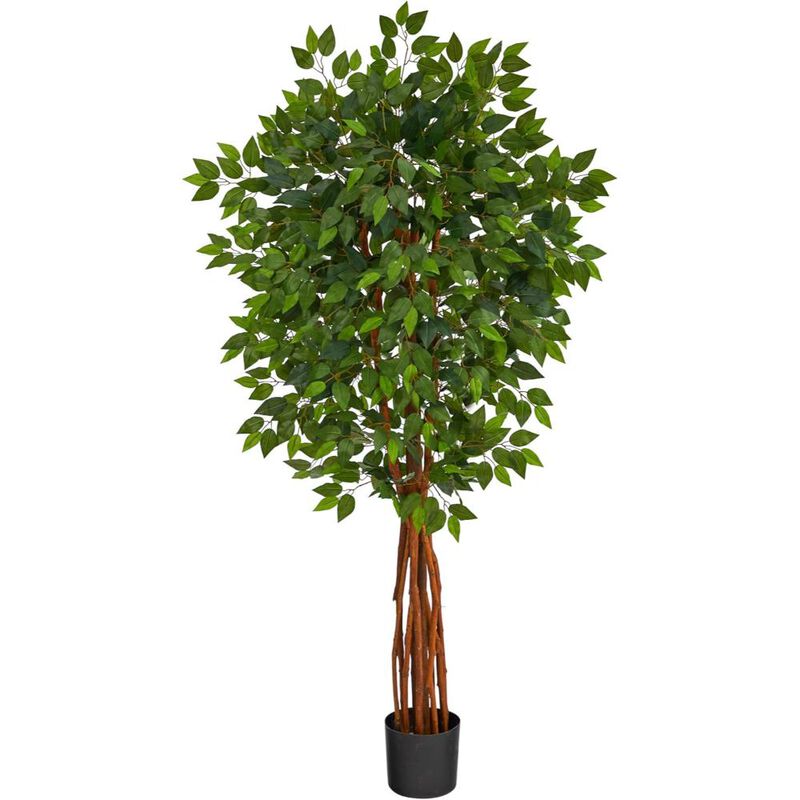 Hivvago 5.5 Feet Super DeluxeNatural Trunk Ficus Artificial Tree with