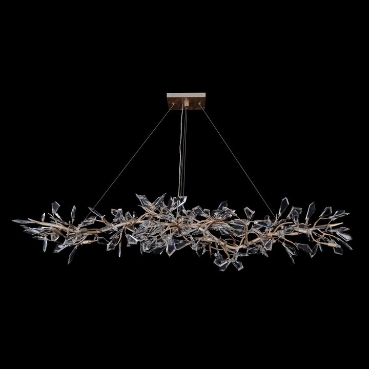 Kōtta Fourteen-Light Cut-Crystal Oblong Chandelier