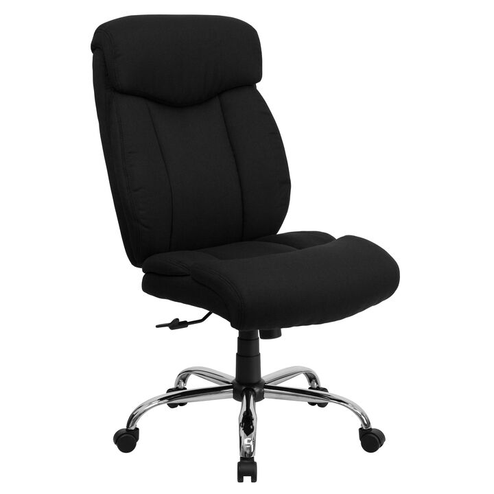 HERCULES Series Big & Tall 400 lb. Rated Black LeatherSoft Executive Ergonomic Office Chair with Full Headrest