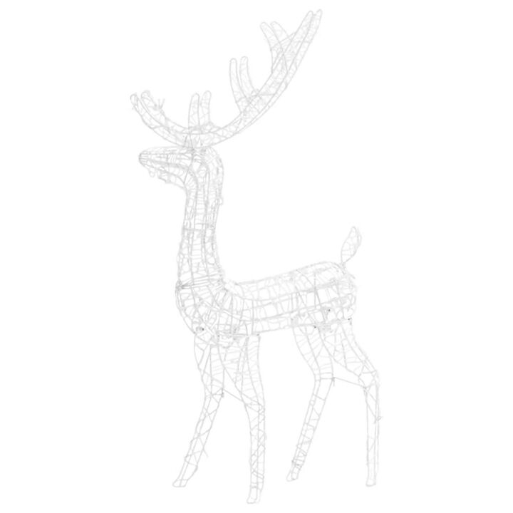 Outdoor Reindeer Christmas Decoration, 140 Cool White LED Lights - Benzara