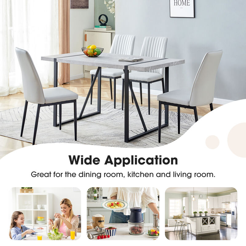 Merax Dining Table Chairs 5-piece Set