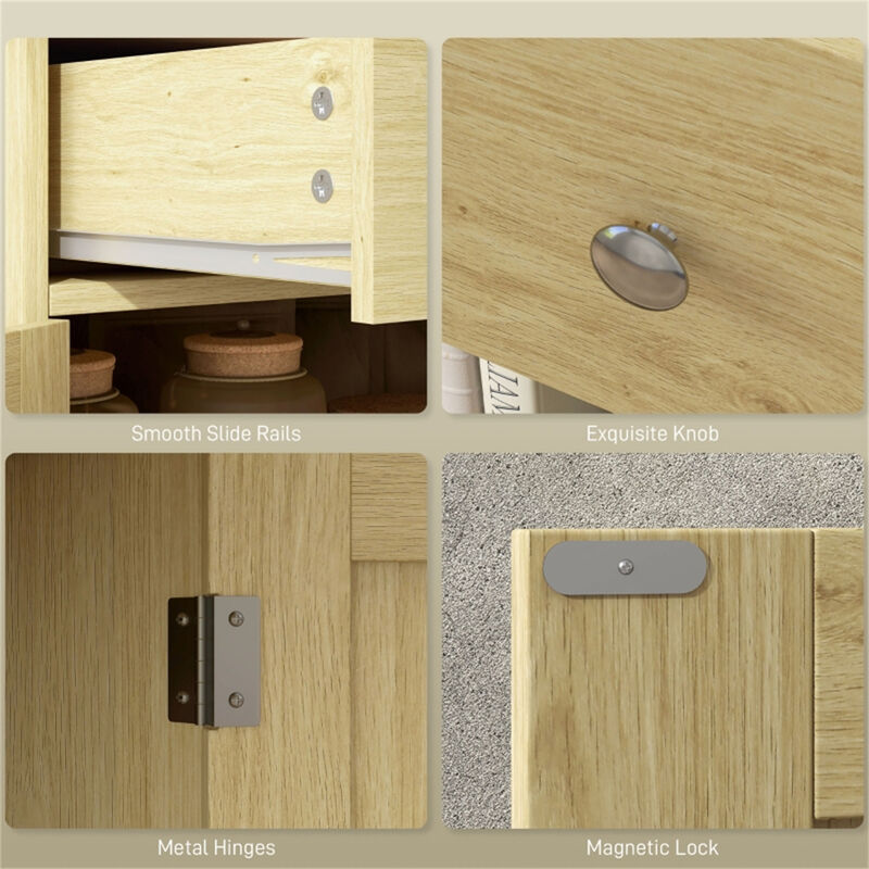 Modern Kitchen Storage Cabinet for Pantry and Dining Room Organization
