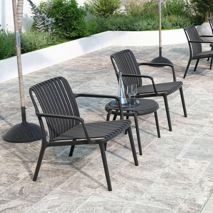 STACKABLE OUTDOOR & INDOOR FIJI LOUNGE CHAIR (Set of 2)