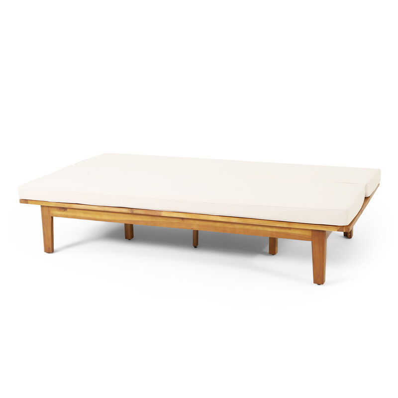 Merax Outdoor Acacia Wood Sofa Daybed Bed