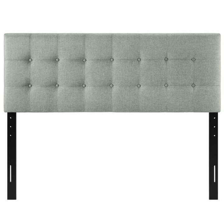 Hivvago Full size Grey Fabric Button-Tufted Upholstered Headboard