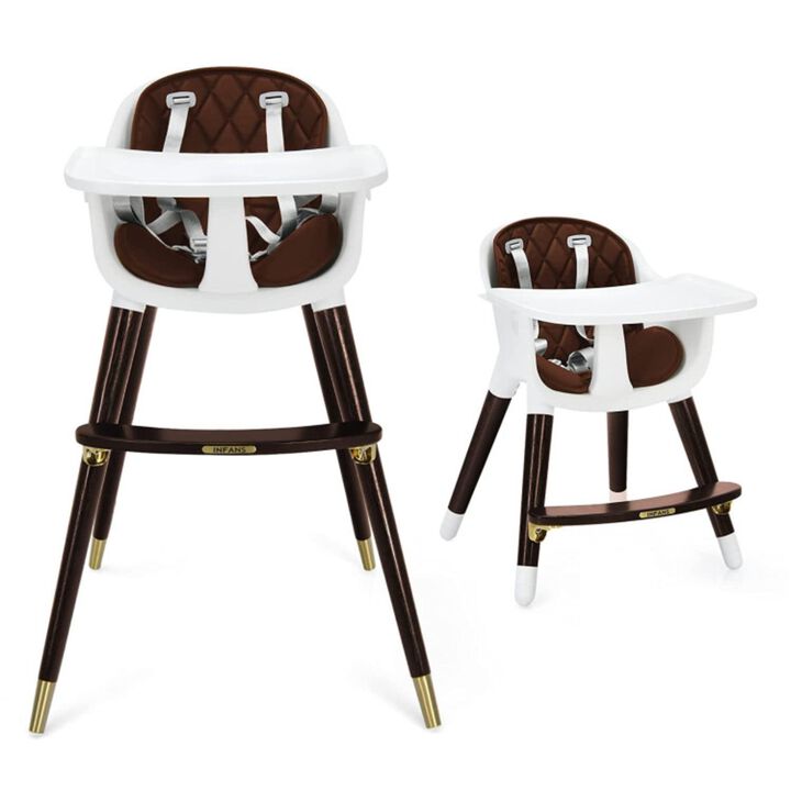 Hivvago 3-In-1 Adjustable Baby High Chair with Soft Seat Cushion for Toddlers
