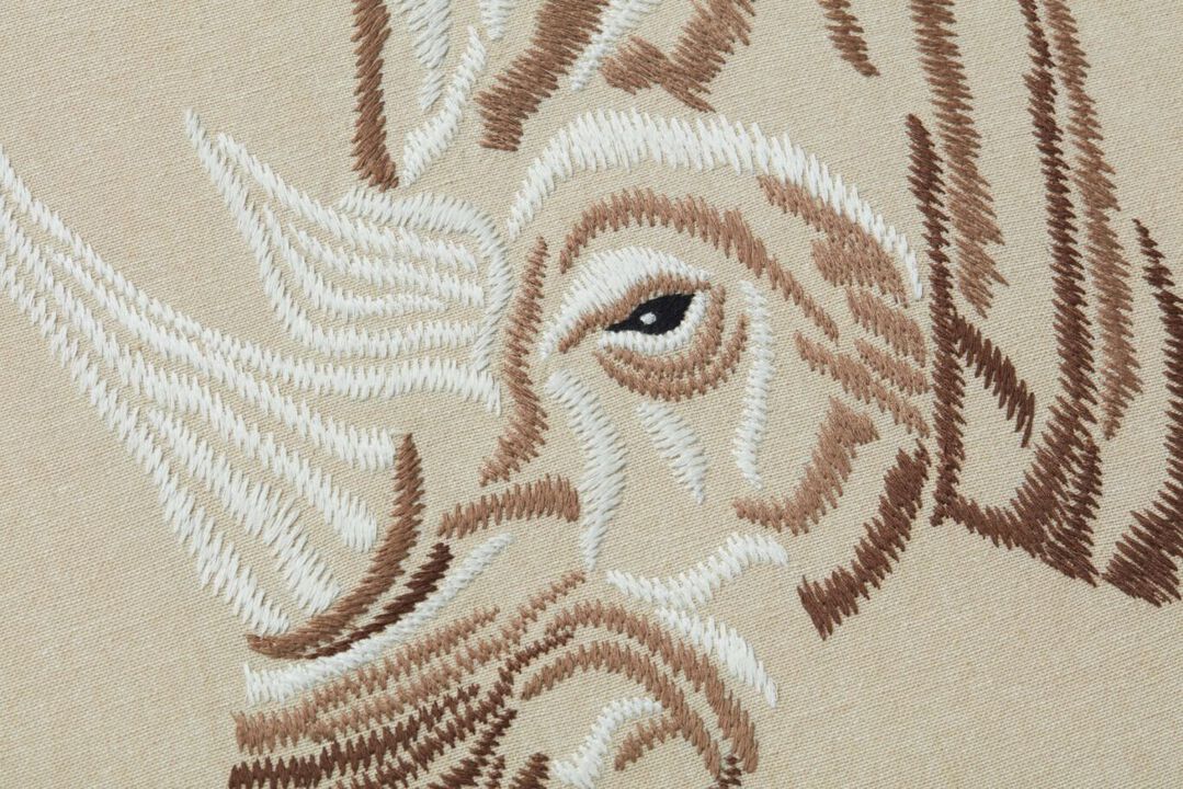 Black Rhino Beige Ivory Wall Art