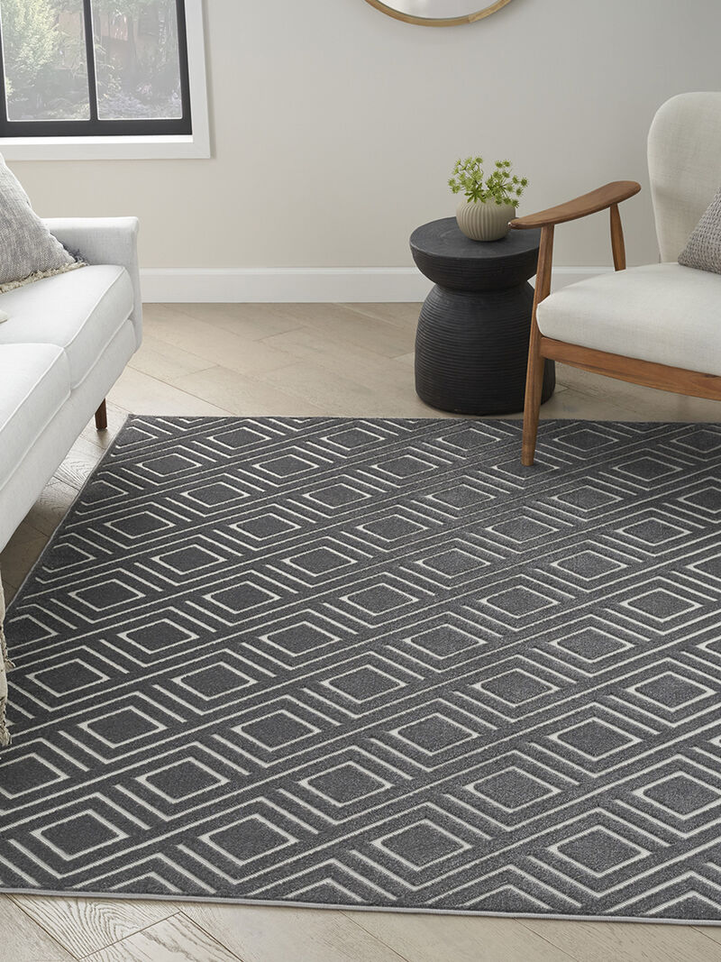 Care Free CAF03 Gray 3'11" x 5'11" Rug