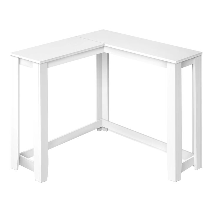 Monarch Specialties I 3656 Accent Table, Console, Entryway, Narrow, Corner, Living Room, Bedroom, Laminate, White, Contemporary, Modern