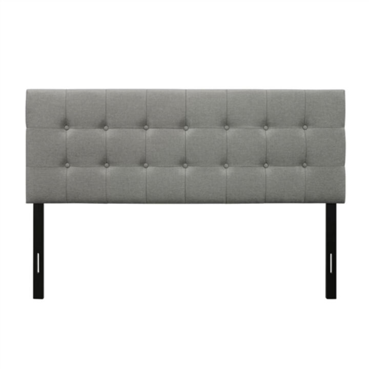 Fabric Upholstered Button Tufted Headboard for Modern Bedroom Decor