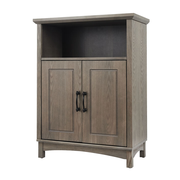 Teamson Home Russell Farmhouse Wooden Floor Cabinet, Salt Oak