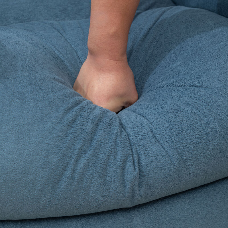 Merax Modern Fleece Recliner Chair with Manual Push Button