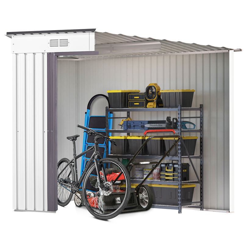 4 ft. x 6 ft. Metal Outdoor Garden Shed Storage Building