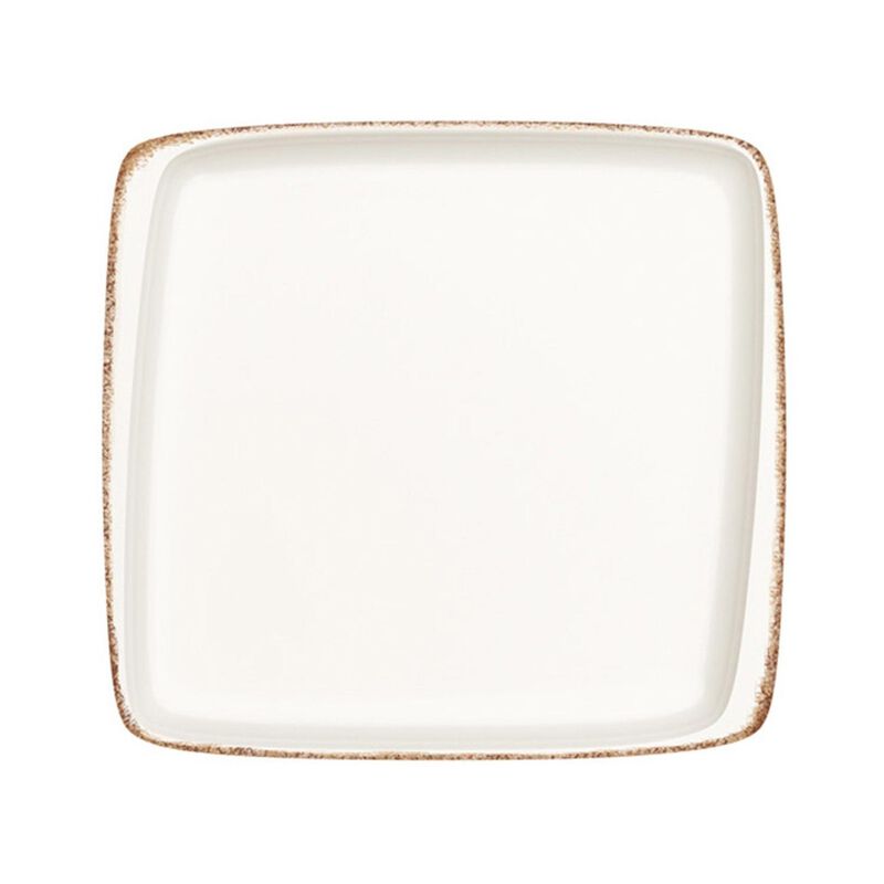 Retro 8.5" x 8" Square Decorated Porcelain Plate (Set of 2)