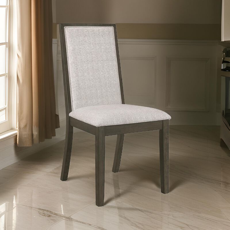 Cora 24 Inch Dining Chair, Set of 2, Parson Style, Hardwood, Tall Back - Benzara