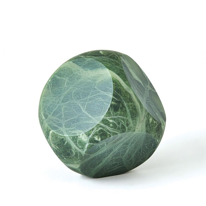 Square Alabaster Object-Green