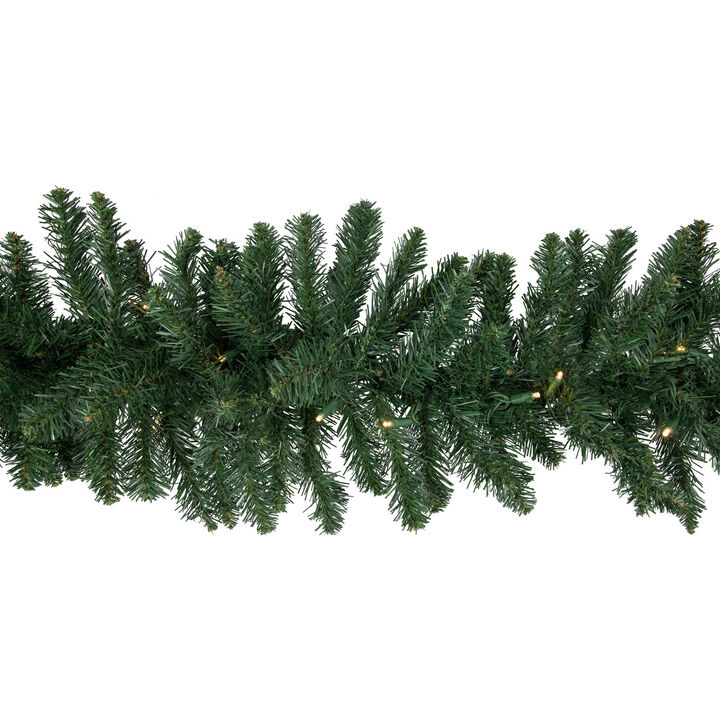 50' x 16" Pre-Lit Buffalo Fir Commercial Christmas Garland - Warm White LED Lights