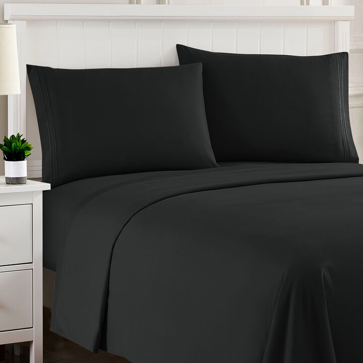 5 Piece Sheet Set, Ultra Soft 1800 Series Collection - Split King, Royal Blue