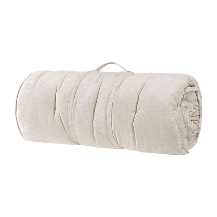 Gracie Mills Lucien Chenille Lightweight Long Lounger Floor Pillow Cushion