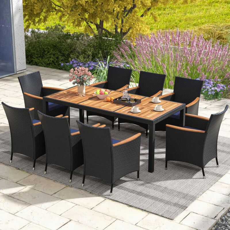 9-Piece Outdoor Dining Set with Tabletop for Garden & Patio Dining