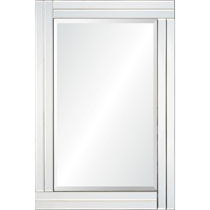 35" Clear Step Framed Rectangular Wall Mirror