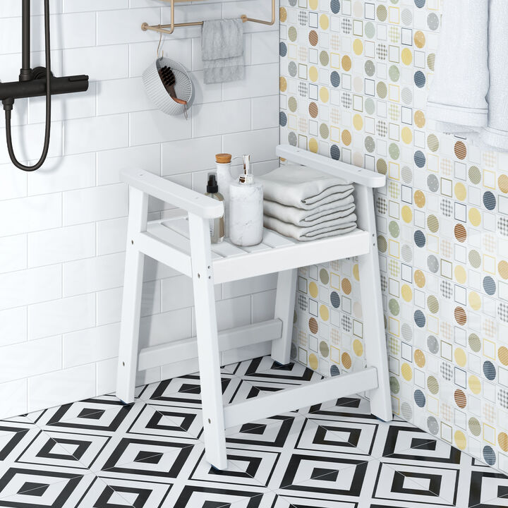 Shower Bench with Arms for Inside Shower Shaving Legs