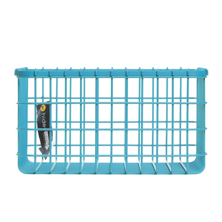 Loop Heavy-Duty Wire Bin-Large-Turquoise