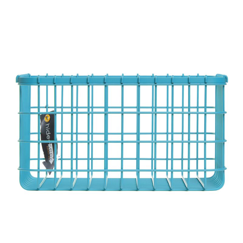 Loop Heavy-Duty Wire Bin-Large-Turquoise
